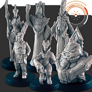 sci-fi galactic council support-free evan carothers Tabletop Characters & Creatures Store supportless ambassador leaders 3d print model - Mito3D