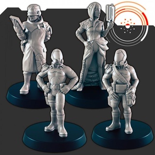 sci-fi explorers scientists support-free evan carothers Tabletop Characters & Creatures Store scientist supportless scifi explorer 3d print model - Mito3D