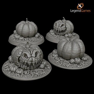 legendgames pumpkin mimic set legend games Tabletop Characters & Creatures Store gothic halloween horror miniatures rpg figures roleplaying tabletop ttrpg dungons 3d print model - Mito3D
