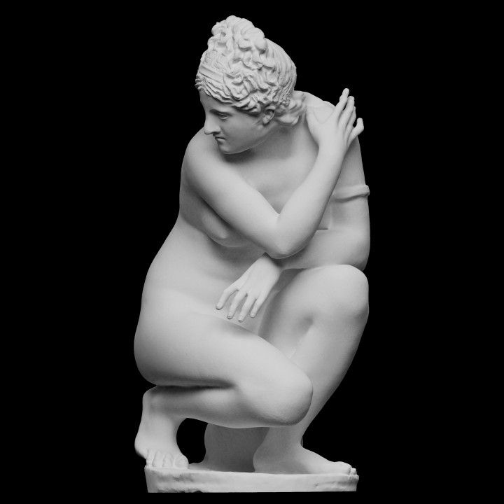 accovacciato Venere scansione mondo Europa unito regno Londra Britannico Museo ellenistico marmo britannico 3dprintable fotogrammetria 3D print model - Mito3D