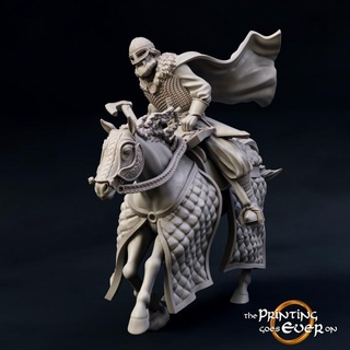 heorth - mounted presupported printing goes ever Tabletop Characters & Creatures Store axe fantasy fighter hero knight mini viking wargaming warhammer warrior horse miniature lotr norse tabletop cavalry rider 28mm dnd frostgrave skirmish 5e norman pre-supported saxon statblock 3d print model - Mito3D