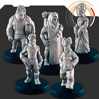 sci-fi alien civilians support-free evan carothers Tabletop Characters & Creatures Store aliens 3d print model - Mito3D