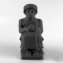 statue gudea met york scan sculpture neo sumerian mesopotamia diorite lagash twentysecondcenturybc 3d print model - Mito3D