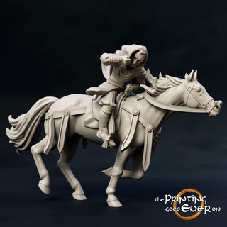 grimhelm - mounted presupported printing goes ever Tabletop Characters & Creatures Store fantasy knight mini wargaming warhammer horse miniature lotr evil enemy tabletop cavalry rider 28mm agent dnd frostgrave skirmish spy 5e pre-supported statblock traitor 3d print model - Mito3D