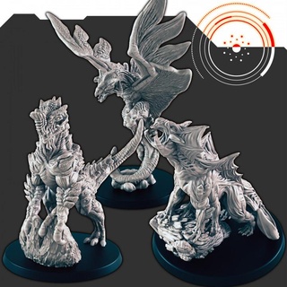 sci-fi alien beasties set 1 support-free evan carothers Tabletop Characters & Creatures Store creature monster 3d print model - Mito3D