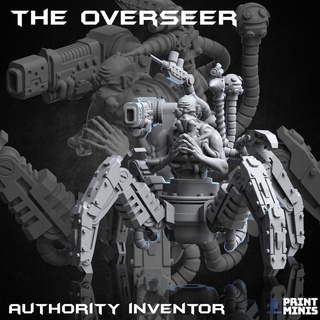 overseer - evil inventor doomsday collection print minis android machine robot sci-fi spider villain engineer cyberpunk scientists dieselpunk 3d print model - Mito3D