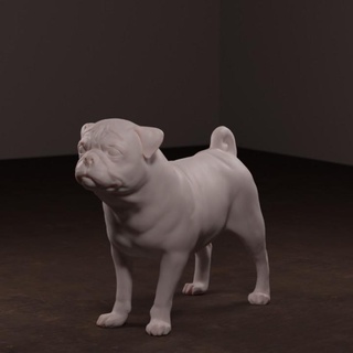 pug cão James conceder brinquedos jogos animal criatura figuras loja fofa engraçado cachorro 3d print model - Mito3D