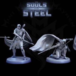 argent conscripts 4 poses mini monster mayhem Tabletop Characters & Creatures Store fantasy figurine gaming machine robot rpg heavy miniature mech tabletop steel cyborg living armored construct 5e warforged eberron 3d print model - Mito3D