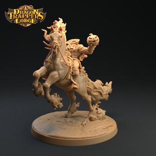 kalamax nightmare - presupported dragon trappers lodge Tabletop Characters & Creatures Store dungeons ghost halloween pumpkin scary spooky horse creepy rider dnd headless horseman mar ghostly saddled 3d print model - Mito3D