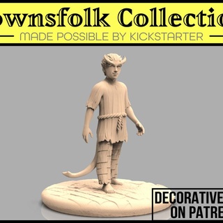 tiefling commoner child mia kay dragons dungeons fantasy game gaming mini rpg miniature tabletop dnd townsfolk 3d print model - Mito3D