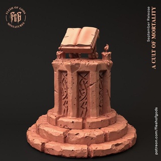cult altar flesh gods Tabletop accessories Characters & Creatures Fantasy Universe Board Games Store book fantasy rpg temple props dnd scenery ritual pathfinder 5e fleshofgods 3d print model - Mito3D