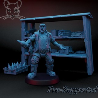 orn tüccar fare adam dövme masaüstü Aksesuarlar mağaza Warhammer Necromunda kısa silah köpürmek sakave ornok 3d print model - Mito3D