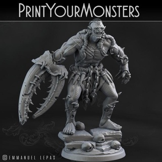 pit fighter printyourmonsters Tabletop Characters & Creatures Store print desert monster orc miniature monsters orcs patreon dnd emmanuel lepas supported 3d print model - Mito3D