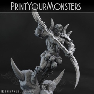 wütend printyourmonsters Tischplatte Zeichen Kreaturen Geschäft drucken Wüste Ork Monster Orks Patreon Emmanuel Loslassen unterstützt 3d print model - Mito3D