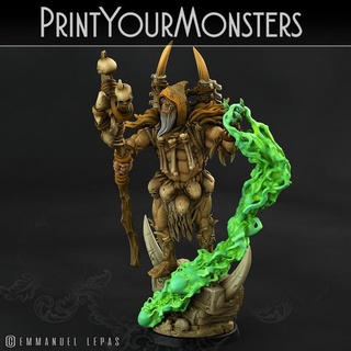 orc sorcerer printyourmonsters Tabletop Characters & Creatures print desert monsters orcs patreon emmanuel lepas supported 3d print model - Mito3D