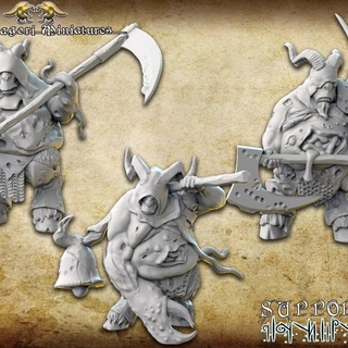 blight champion pack magori minaitures Tabletop Characters & Creatures fantasy rpg wargaming tabletop plague beastman gotaman 3d print model - Mito3D