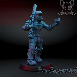Fronz fare adam dövme masaüstü karakterler yaratıklar mağaza Warhammer Necromunda bilimkurgu tüccar Skaven deli 3d print model - Mito3D