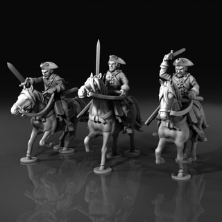 seven years war swedish dragoons bear studios Tabletop Characters & Creatures Store historical 28mm black powder honours seve warlord games sharp practice army 3d print model - Mito3D