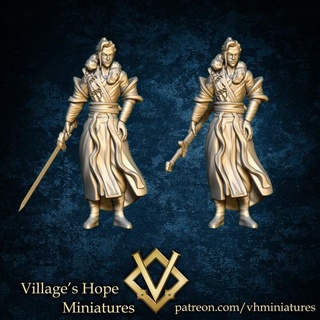 wuxia male cultivator 2 village's hope miniatures Tabletop Characters & Creatures Store chinese rpg miniature minis dnd ttrpg trpg xianxia 3d print model - Mito3D