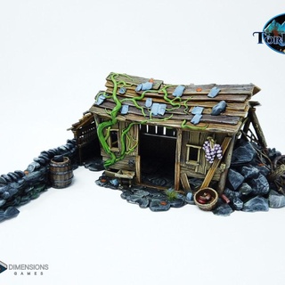 dilapidated shed infinite dimensions games Store Tabletop 3D Printable Terrain Fantasy fantasy medieval terrain tool last run hearth scatter abbey abandoned shack derelict wightwood torbridge cull 3d print model - Mito3D