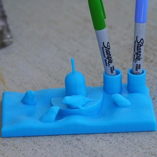 seals buoy pen holder philippe barreaud Store ocean sea seal sharpie penholder harbour sharpieholder 3d print model - Mito3D