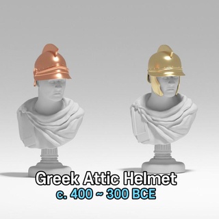greek attic helmet blue sand 3d Tabletop Characters & Creatures Store ancient classical decoration greece warrior hellenic bluesand 3d print model - Mito3D