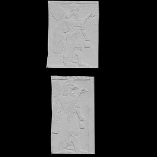 assyrian gateways protective spirits scan world Scan the World Europe United Kingdom London British Museum stone 3dprintable relief spirit 3d print model - Mito3D
