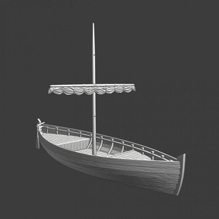 medieval navio Knarr norte cruzadas miniaturas tampo mesa veículos maquinas loja 3d impressão stl antigo barco modelo jogos guerra carga 28mm cenário vela mastro linha água 3d print model - Mito3D