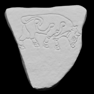 pitto intaglio burghead Toro scansione mondo Europa unito regno Londra Britannico Museo 3dprintable fotogrammetria stele 3d print model - Mito3D