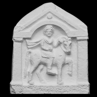 marble relief horseman within shrine scan world Scan the World Europe United Kingdom London British Museum roman horse 3dprintable 3d print model - Mito3D