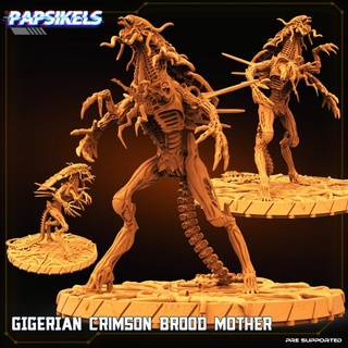 gigerian crimson brood mother papsikels miniatures Tabletop Characters & Creatures Board Games Store epic queen 3d print model - Mito3D