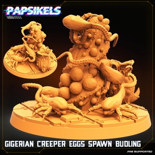 gigerian creeper eggs spawn budling papsikels miniatures Tabletop 3D Printable Terrain Board Games Store creepers 3d print model - Mito3D