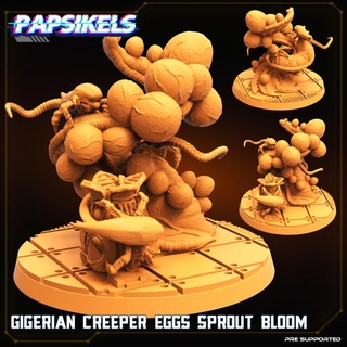 gigerian creeper eggs sprout bloom papsikels miniatures Tabletop accessories 3D Printable Terrain Board Games Store egg creepers 3d print model - Mito3D