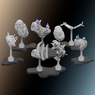 space scenery - obstacles terrain suitable star wars x-wing pre-supported miniature evolution Tabletop Characters & Creatures Sci-Fi Universe 3D Printable Terrain Board Games Store wargame rocks debris asteroids 3d print model - Mito3D