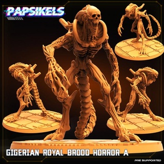 gigerian Royal nichée horreur papsikels miniatures table personnages créatures 3d print model - Mito3D