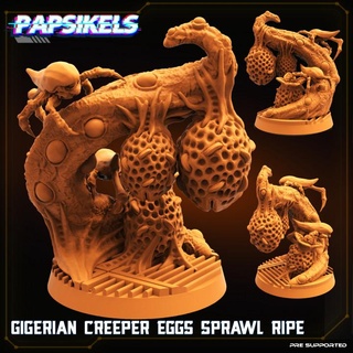 gigerian creeper eggs sprawl ripe papsikels miniatures Tabletop Characters & Creatures Store egg 3d print model - Mito3D