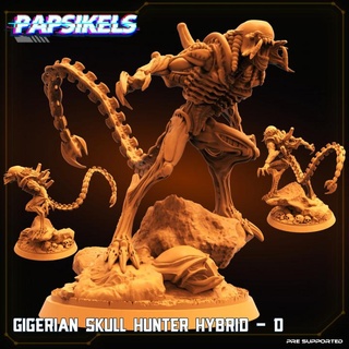 gigerian crâne chasseur hybride papsikels miniatures table personnages créatures boutique 3d print model - Mito3D