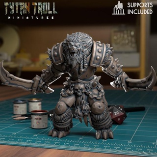 bug bear swords 02 pre-supported tytantroll miniatures Tabletop Characters & Creatures Store dungeons fantasy monsters creatures dnd dragosn 3d print model - Mito3D