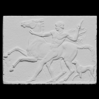 youth horse dog scan world Scan the World Europe United Kingdom London British Museum roman marble italy 3dprintable relief tivoli villa 3d print model - Mito3D