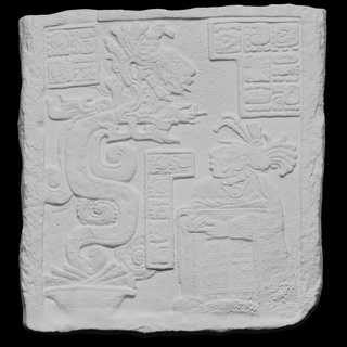 mayan lintel scan world Scan the World Europe United Kingdom London British Museum carving stone maya 3dprintable ralief 3d print model - Mito3D