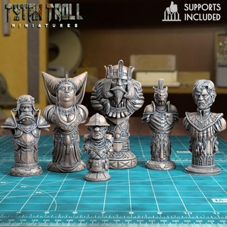 human chess set pre-supported tytantroll miniatures Board Games Chess Sets Tabletop accessories Characters & Creatures Fantasy Universe Store Fan Art Busts dragons dungeons fantasy custom sets 3d print model - Mito3D