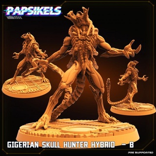 gigerian skull hunter hybrid b papsikels miniatures Tabletop Characters & Creatures Store 3d print model - Mito3D