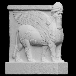 human-headed winged lion scan world Scan the World Europe United Kingdom London British Museum sculpture stone 3dprintable photogrammetry assyrian 3d print model - Mito3D