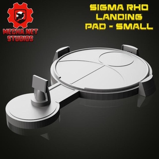 sigma rho landing pads mechanet studios Tabletop accessories Board Games Store aircraft army battle carrier game modular rpg sci-fi science terrain transport vehicle obstacle tau fiction base roleplaying wargame tactical team scenery skirmish troop librae acarian 3d print model - Mito3D