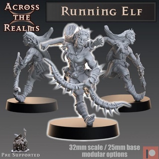 running elf across realms Tabletop Characters & Creatures Board Games Store dark gaming rpg sun miniature bow tabletop ranger dnd pathfinder 5e 3d print model - Mito3D