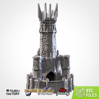 Sombrio torre dados txarli fábrica tampo mesa acessórios 3D imprimível terreno demônio diabo fantasia fdm miniaturas torres forja titã ogros 3d print model - Mito3D