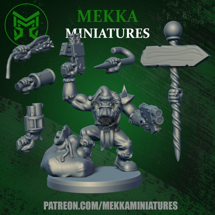 orc santa mekka miniatures Tabletop Characters & Creatures christmas 40k ork warhammer xmas orcs krampus mordheim orks gorkamorka 3D print model - Mito3D