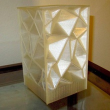 crinkle lampada giardino 3d print model - Mito3D