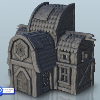 medieval laboratory - warhammer age sigmar bolt action flames war scenery terrain wargame modern hartolia miniatures Tabletop accessories 3D Printable Terrain Store architecture building house fantastic 3d print model - Mito3D