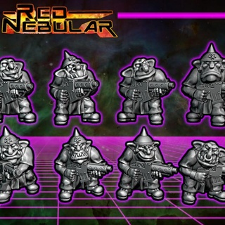 espaço goblin artilheiros automáticos vermelho nebular tampo mesa personagens criaturas loja retro 3d print model - Mito3D